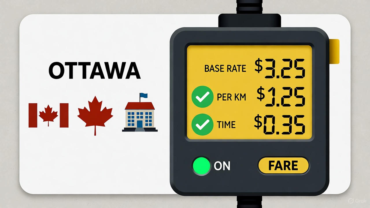Ottawa Taxi Cost breakdown